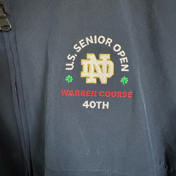 Notre Dame Senior Open Warren Golf Course Full Zip Jacket Size Medium 40th - Picture 2 of 6